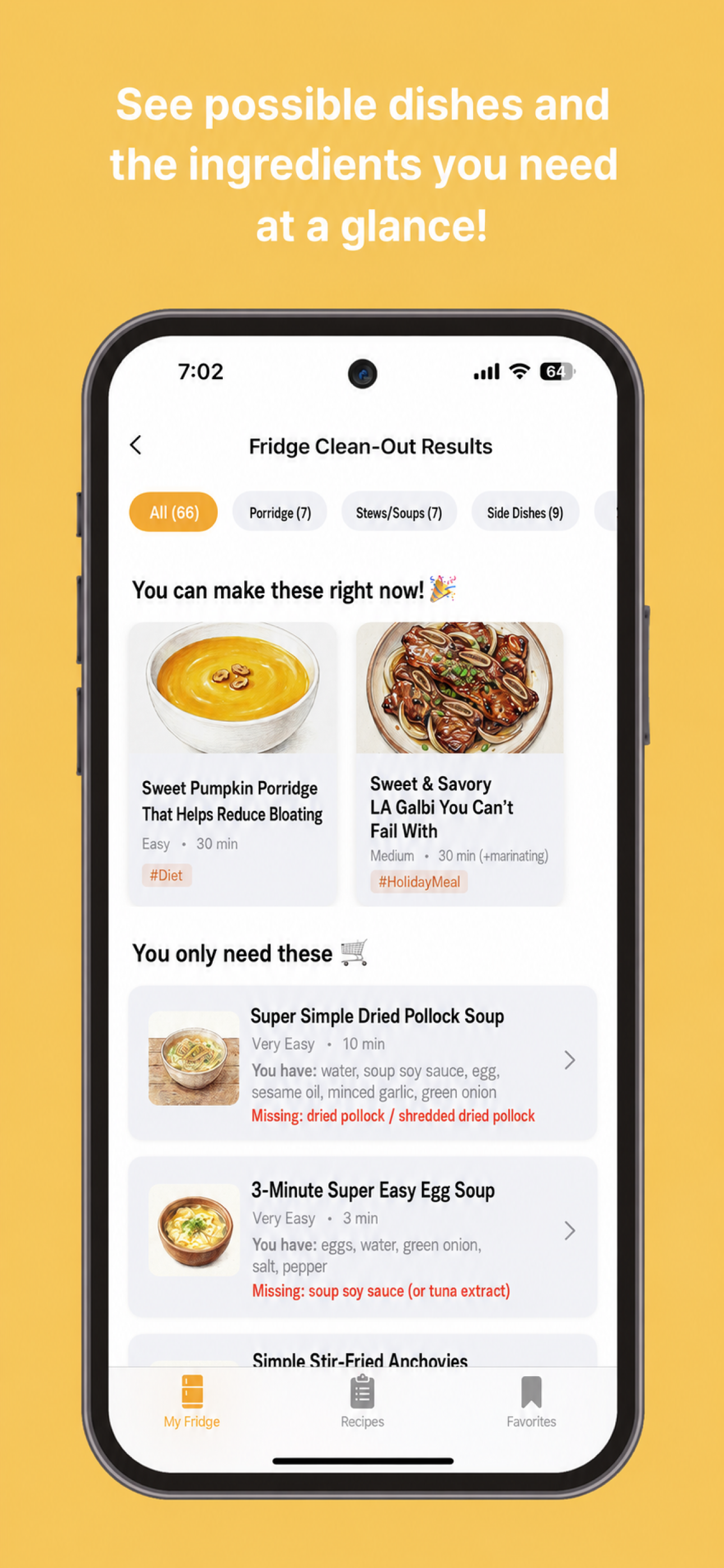 MaChef recipe result preview